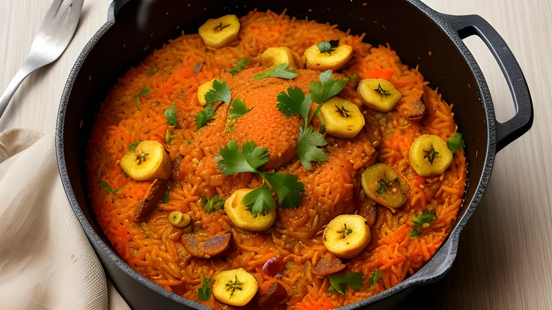 Jollof Rice with a Smoky Party Bottom