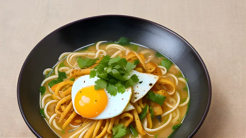 Khao Soi with Crackling Egg Noodles