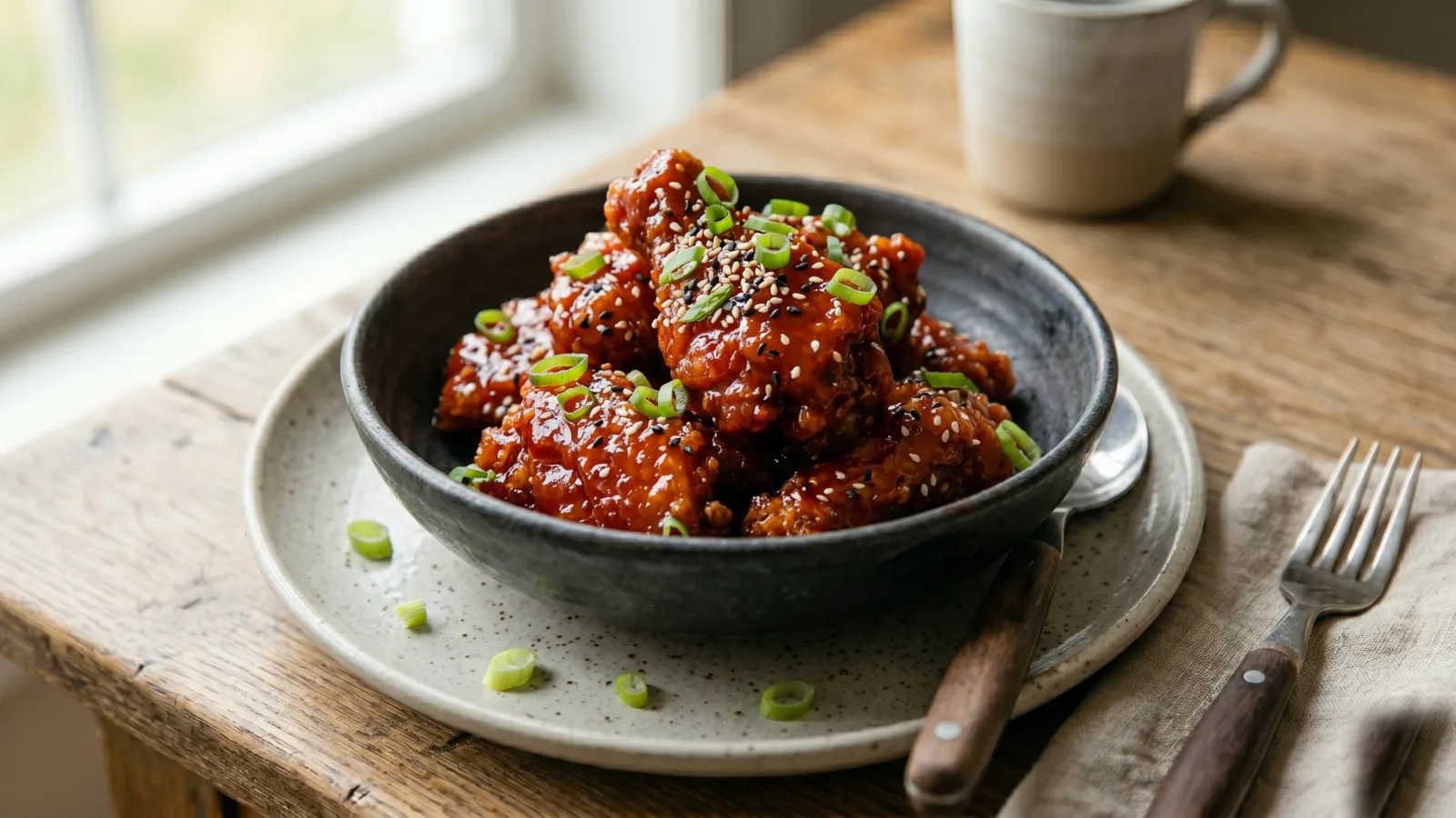 Featured image for Korean Fried Chicken with Gochujang-Honey Glaze