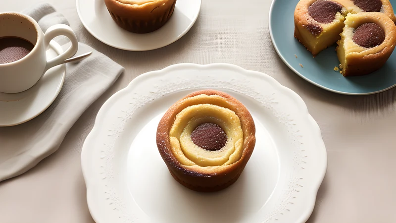 Individual kouign-amann in a muffin tin, folded corners raised, dark amber caramelised bases and glassy sugar crusts