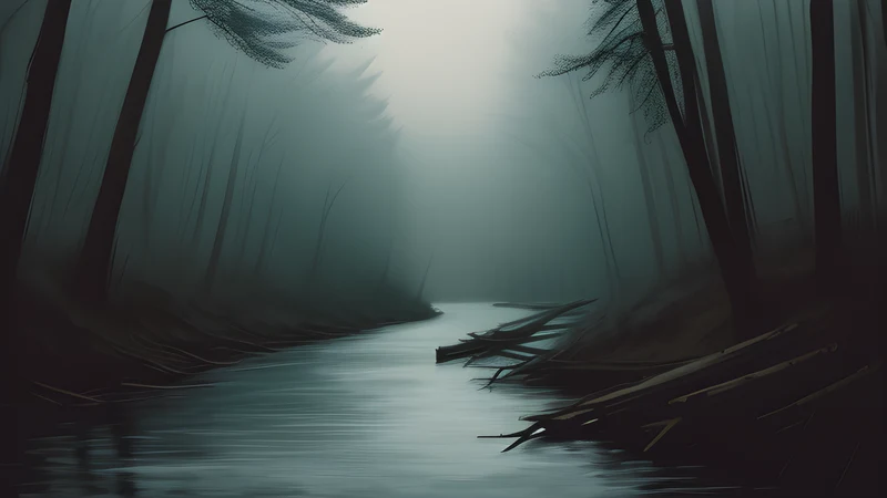 An indexed river of log lines flowing past a small labelled filter gate in the dark