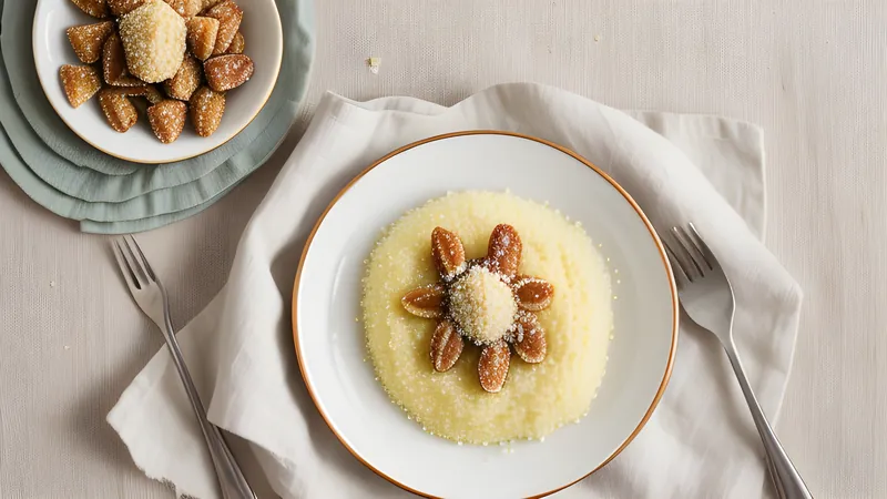Semolina date-filled diamonds fried golden and soaked in syrup