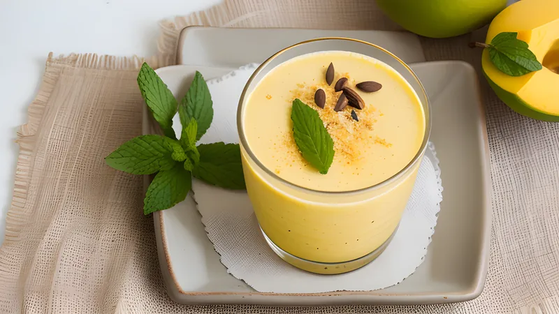 Mango Lassi with Cardamom and Lime