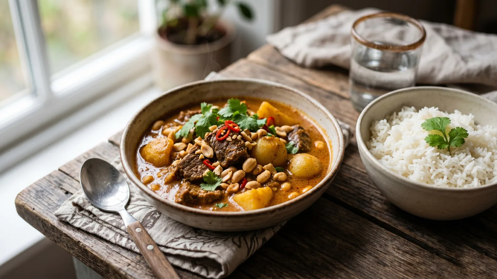 Featured image for Massaman Beef Curry with Peanuts and Potato