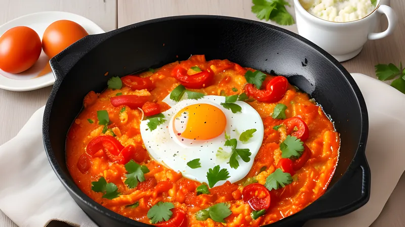 Menemen: Soft Turkish Eggs with Tomato and Pepper