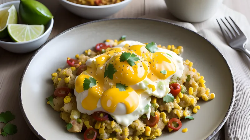 Migas with Tortilla, Egg and Chorizo