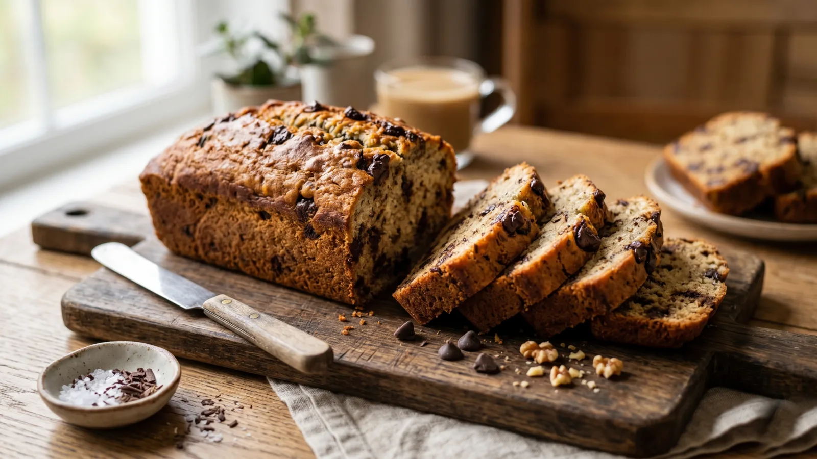 Featured image for Miso and Dark Chocolate Banana Bread