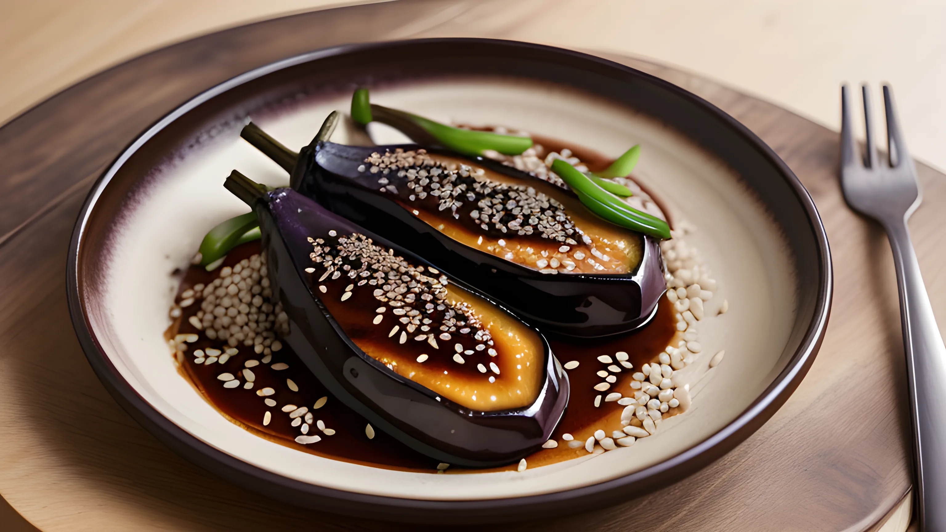Featured image for Miso-Glazed Aubergine (Nasu Dengaku)