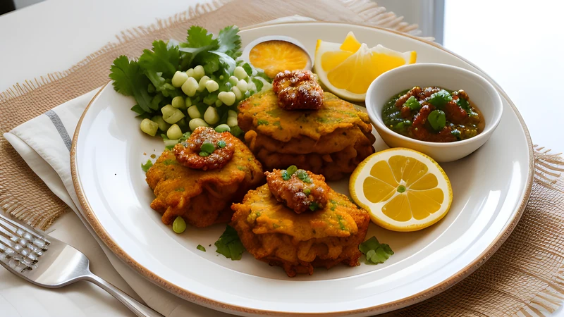 Mixed Vegetable Pakoras with Chaat Masala