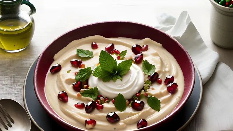 Moutabal: Smoked Aubergine with Yoghurt and Pomegranate