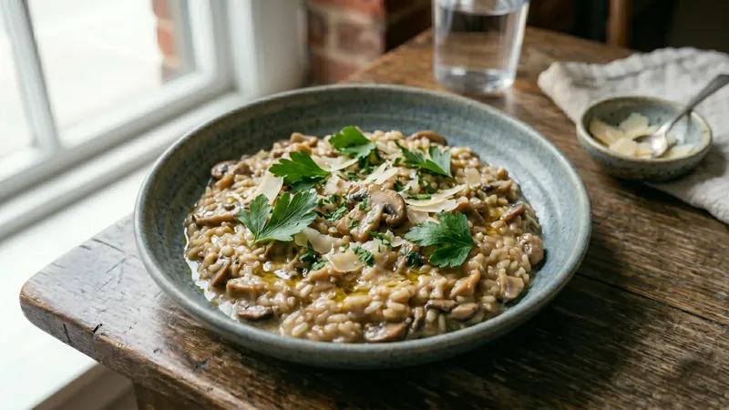Porcini Mushroom Risotto with White Truffle Oil