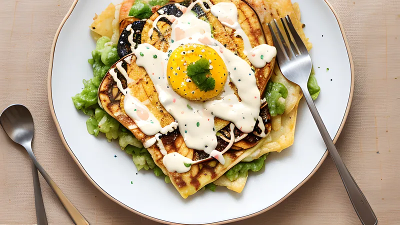 Okonomiyaki with Charred Cabbage and Bonito Butter