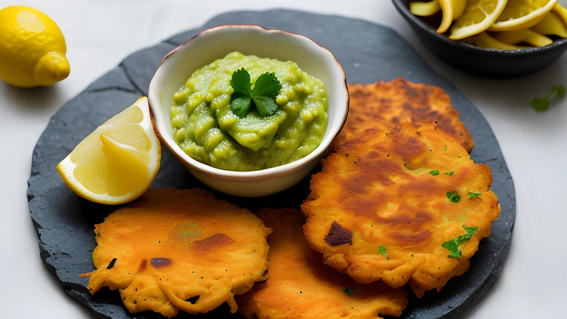 Onion Bhaji with Green Chutney