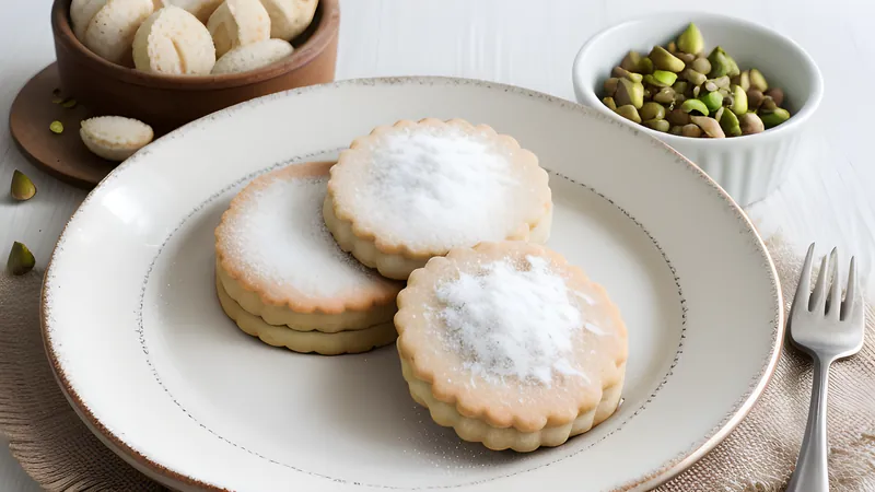 Orange Blossom Shortbread with Pistachios