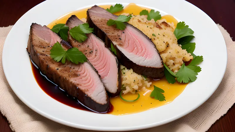Pan-Seared Duck Breast with Cherry and Port Sauce