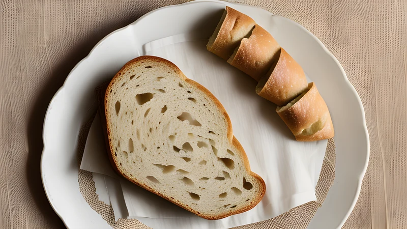 A stack of thin, blistered pale bread sheets on a linen cloth, one broken to show its brittle edge