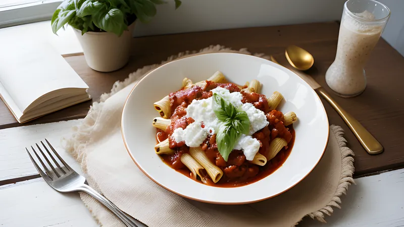 Pasta alla Norma with Fried Aubergine and Ricotta Salata