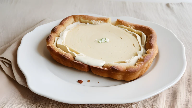 A sliced rectangular pâté en croûte showing coarse pink pork filling with pistachios, ringed by clear jelly inside a dark burnished pastry case