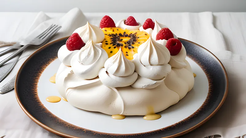 Pavlova with Passionfruit and Cream