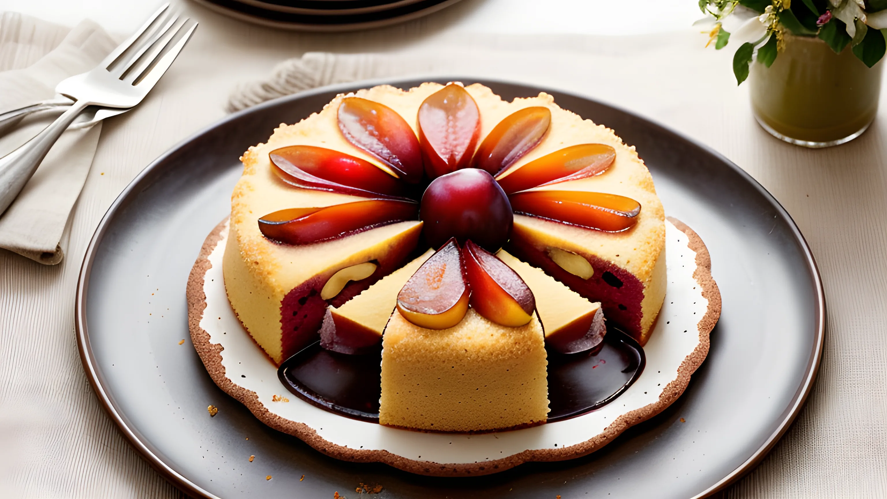Featured image for Plum and Almond Upside-Down Cake