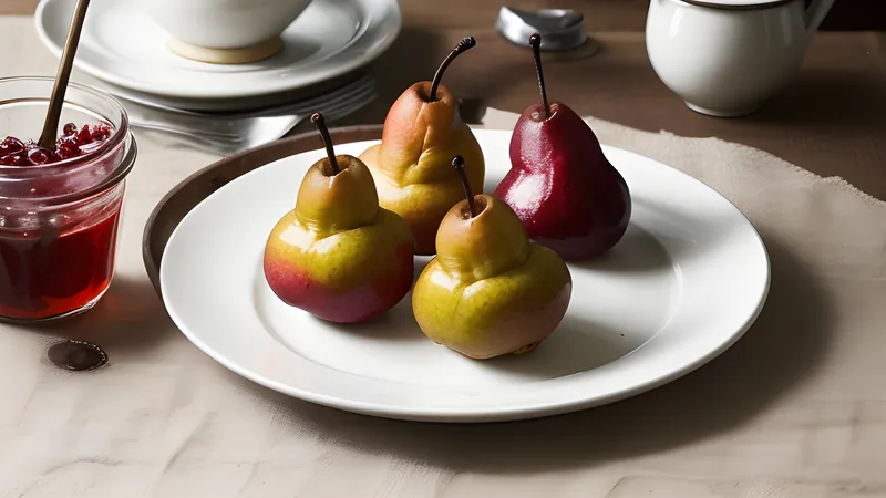 Poached Pears in Red Wine with Star Anise and Cinnamon