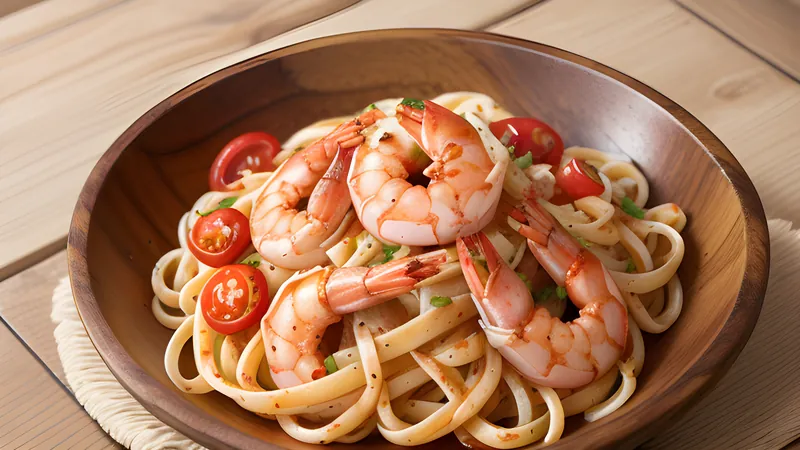 Prawn and Chorizo Linguine with Cherry Tomatoes