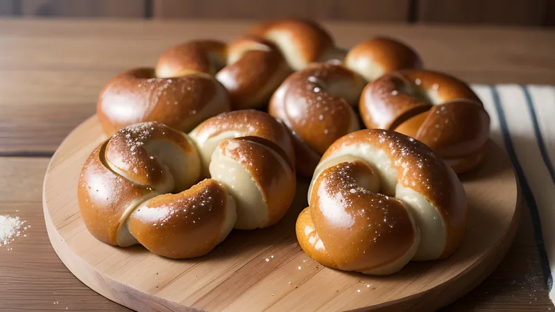 Pretzel Knots with Brown Butter and Mustard Salt
