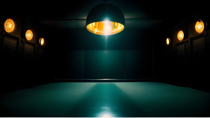 An empty disco floor under a mirror ball, one lost high-heeled shoe lying in the light