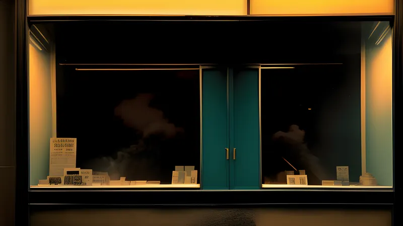 A repertory-cinema poster: a neon-lit street corner crowded with silhouettes under swirling light, teal and amber, heavy grain