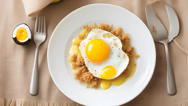 Glossy bright-yellow quindim custards turned out onto a plate