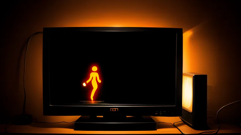 A lone figure looping endlessly through a hostile alien landscape rendered in amber phosphor glow