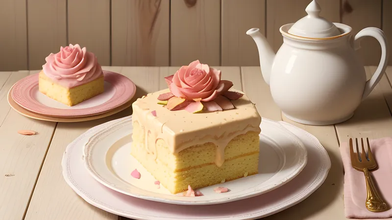 Rhubarb and Custard Cake