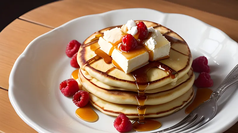 Ricotta Hotcakes with Honeycomb Butter