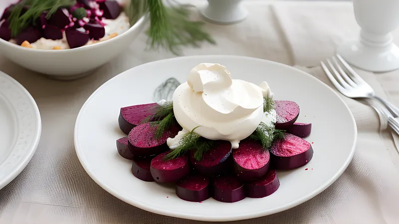 Roasted Beetroot with Horseradish Crème Fraîche