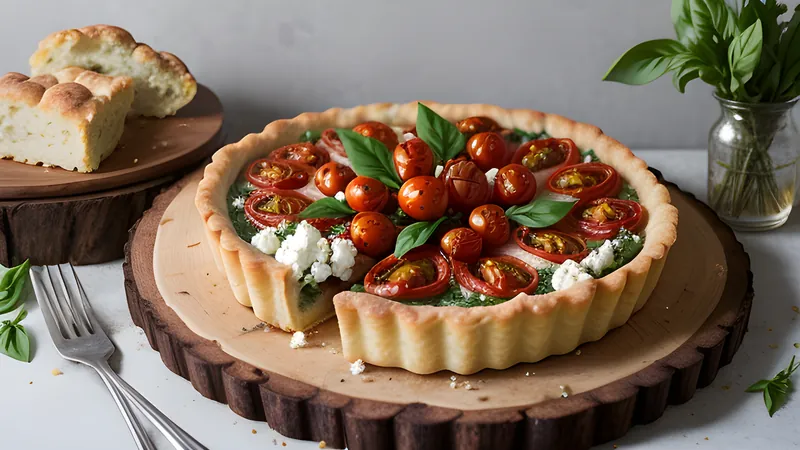 Roasted Tomato and Goat Cheese Tart with Thyme Pastry