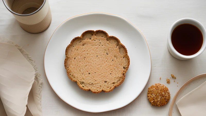 Three flat dark rye rounds with holes punched through the centre, cooling on a wire rack dusted with rye flour