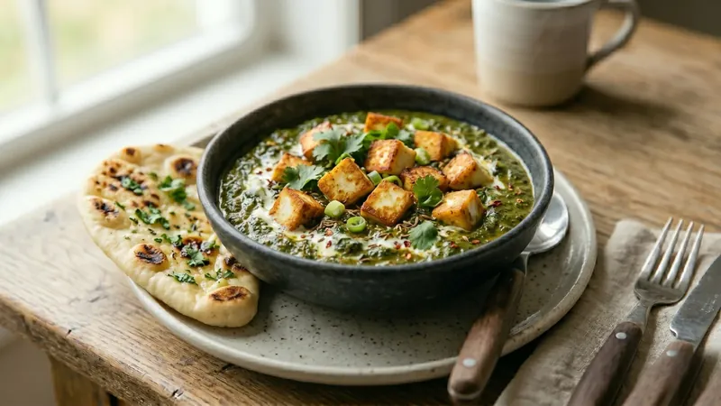 Saag Paneer with Fenugreek