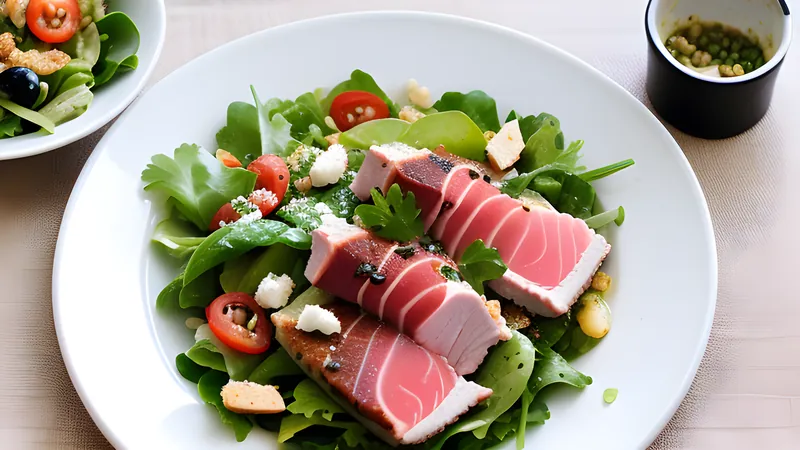 Salade Niçoise with Seared Tuna and Anchovy