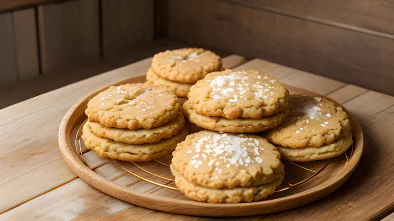 Salted Honey and Oat Biscuits