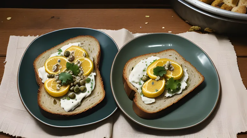 Sardines on Toast with Charred Lemon