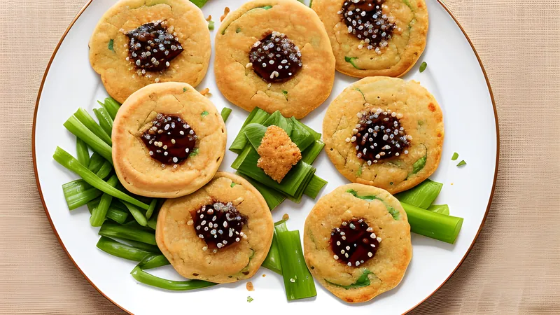 Scallion Pancakes with Ginger-Soy Dip