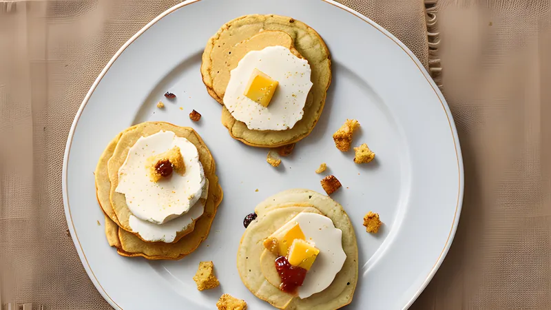Scotch Pancakes (Drop Scones) with Butter and Jam