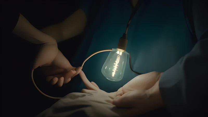 Two services exchanging matching glowing seals before a wire connects them