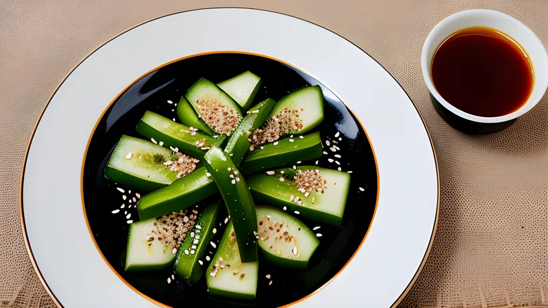 Smashed Cucumber with Black Vinegar and Chilli Oil