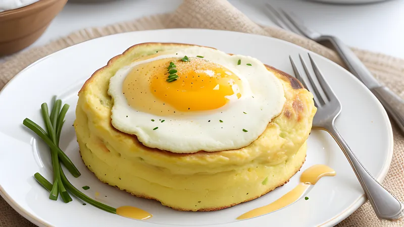 Soufflé Omelette with Gruyère and Chives