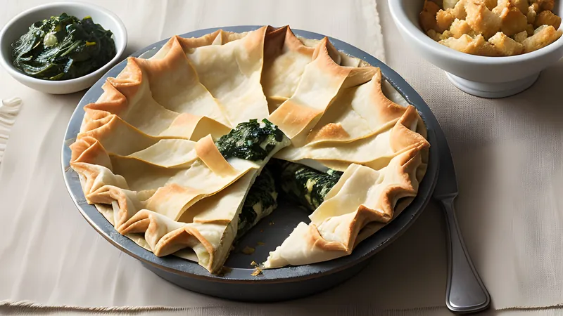 Spanakopita with Charred Spring Onion and Dill