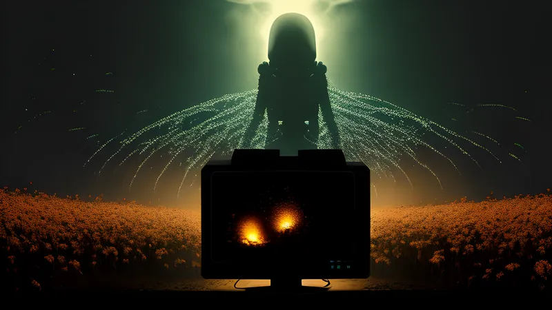 A swarming hive-mind silhouette pressing against a fortified alien perimeter
