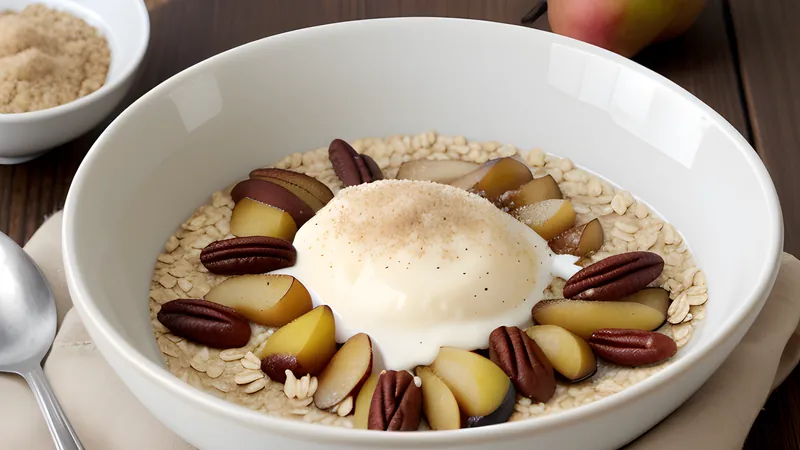 Steel-Cut Oats with Brown Butter and Maple-Roasted Pear