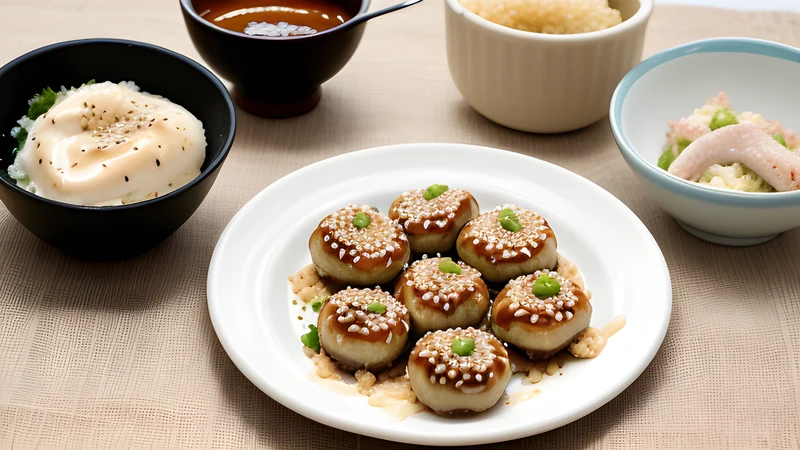 Takoyaki with Bonito and Kewpie
