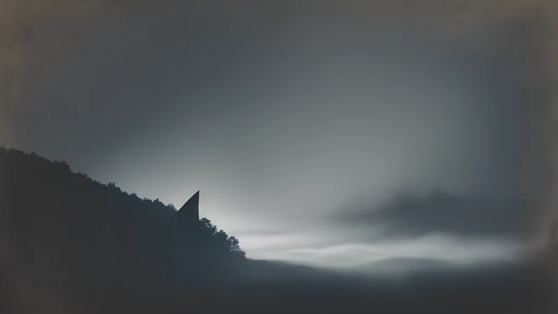 A dark triangular craft outline with three corner lights and a central glow hovering over muted Belgian countryside at night